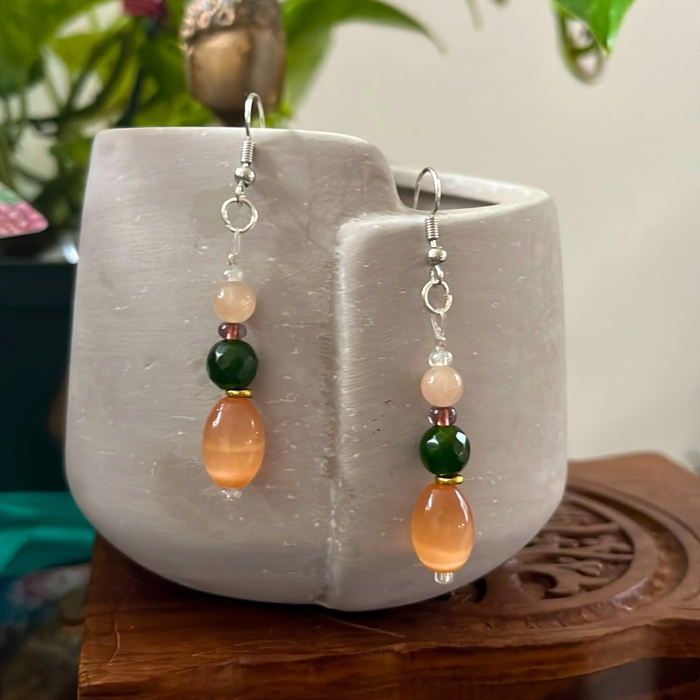 Jade Stone Earrings